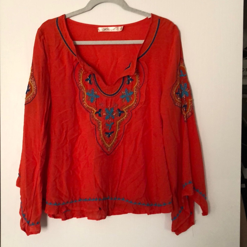 Beautiful, bold embroidered blouse
